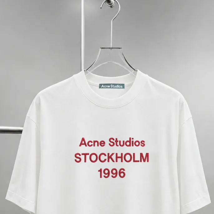 Acne*Studios*2026Ss exclusive couple Hot Sale g high-count T-shirt "different currency fabric" short-sleeved tee negative ion upper body is very comfortable, Same Style half-sleeve for men and women, dropped shoulders and loose fit Color: Black White Coffee Brown Size: S (90-130 pounds) M (125-150 pounds) L (135-165 pounds) XL (160-190 pounds) XXL (185 pounds)